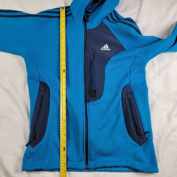 Adidas Adults Medium Blue Track Sweater Casual Outdoors Athletic Long Sleeve - Picture 10 of 11